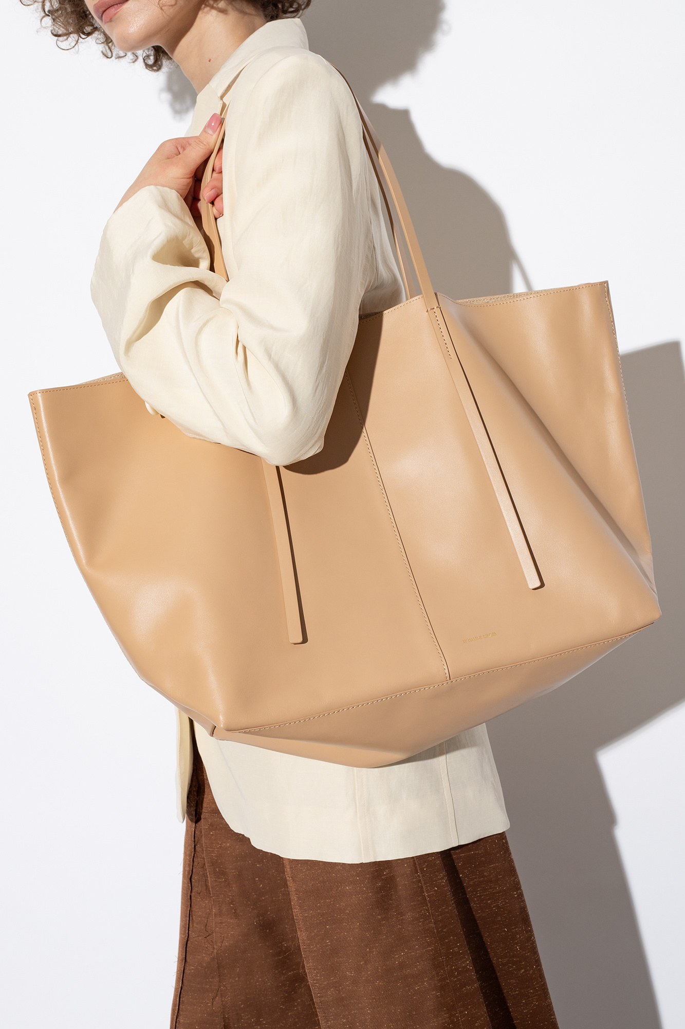 Beige Abilla shopper bag By Malene Birger IetpShops Rwanda